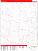 Santa Clara Digital Map Red Line Style